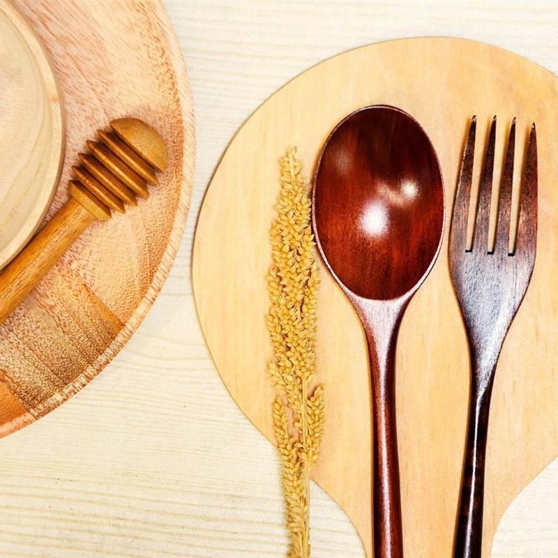 Brass Spoon and Fork Set