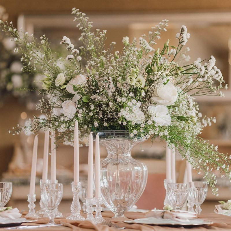 Floral Table Centrepiece with Diyas